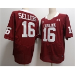 Men's South Carolina Fighting Gamecocks #16 LaNorris Sellers Garnet Stitched Jersey