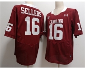 Men's South Carolina Fighting Gamecocks #16 LaNorris Sellers Garnet Stitched Jersey