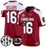 Men's South Carolina Fighting Gamecocks #16 LaNorris Sellers Garnet White 2026 F.U.S.E. Stitched Nike Jersey