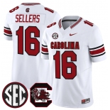 Men's South Carolina Fighting Gamecocks #16 LaNorris Sellers White 2026 F.U.S.E. Stitched Nike Jersey