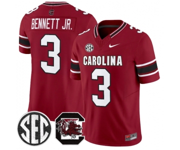 Men's South Carolina Fighting Gamecocks #3 Mazeo Bennett Jr. Garnet 2026 F.U.S.E. Stitched Nike Jersey