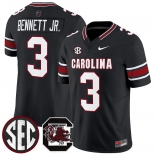 Men's South Carolina Fighting Gamecocks #3 Mazeo Bennett Jr.Black 2026 F.U.S.E. Stitched Nike Jersey