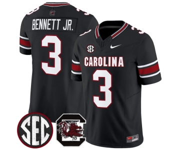 Men's South Carolina Fighting Gamecocks #3 Mazeo Bennett Jr.Black 2026 F.U.S.E. Stitched Nike Jersey