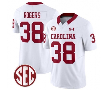 Men's South Carolina Fighting Gamecocks #38 George Rogers White F.U.S.E. Stitched Jersey