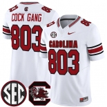 Men's South Carolina Fighting Gamecocks #803 Cock Gang White 2026 F.U.S.E. Stitched Nike Jersey