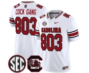 Men's South Carolina Fighting Gamecocks #803 Cock Gang White 2026 F.U.S.E. Stitched Nike Jersey Men's South Carolina Fighting Gamecocks #803 Cock Gang White 2026 F.U.S.E. Stitched Nike Jersey