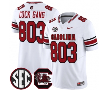 Men's South Carolina Fighting Gamecocks #803 Cock Gang White 2026 F.U.S.E. Stitched Nike Jersey