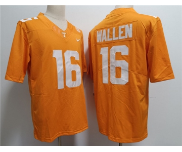 Men's Notre Tennessee Volunteers #16 Morgan Wallen Orange Stitched Jersey