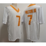 Men's Notre Tennessee Volunteers #7 Joe Milton III White Stitched Jersey