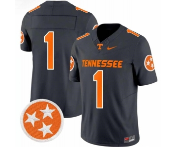 Men's Tennessee Volunteers #1 Charcoal F.U.S.E. Stitched Jersey