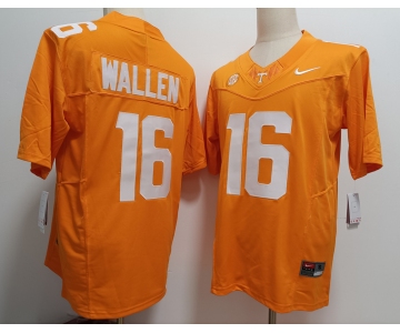 Men's Tennessee Volunteers #16 Morgan Wallen Yellow FUSE College Stitched Jersey