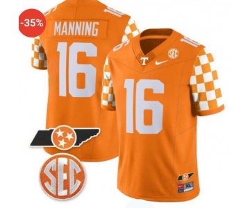 Men's Tennessee Volunteers #16 Peyton Manning Orange F.U.S.E. Stitched Jersey