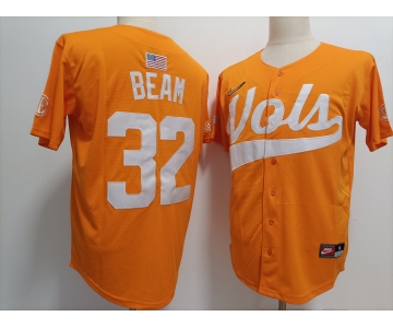 Men's Tennessee Volunteers #32 Drew Beam Orange Stitched Jersey