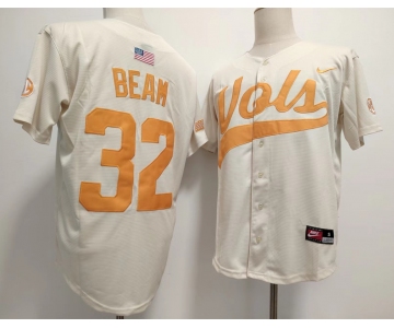 Men's Tennessee Volunteers #32 Drew Beam White Stitched Jersey