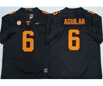Men's Tennessee Volunteers #6 Joey Aguilar Black 2025 F.U.S.E. Stitched Jersey