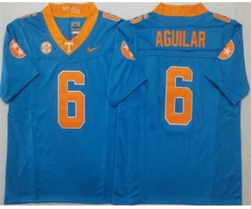 Men's Tennessee Volunteers #6 Joey Aguilar Blue FUSE College Football Jersey