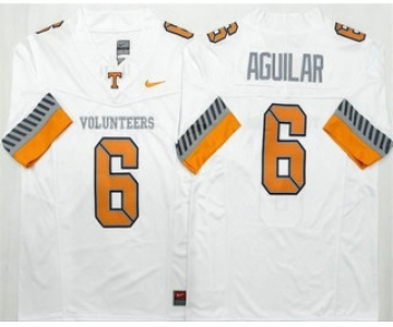 Men's Tennessee Volunteers #6 Joey Aguilar Limited White 2025 College Football Jersey