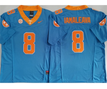 Men's Tennessee Volunteers #8 Nico Iamaleava Blue F.U.S.E. Stitched Jersey