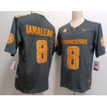 Men's Tennessee Volunteers #8 Nico Iamaleava Grey FUSE College Stitched Jersey