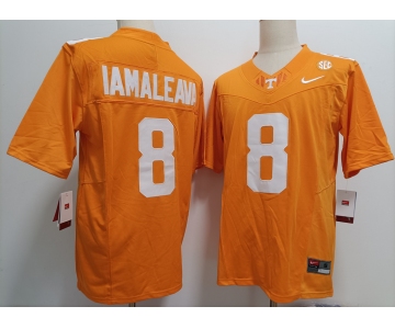 Men's Tennessee Volunteers #8 Nico Iamaleava Orange Stitched Jersey