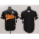 Men's Tennessee Volunteers Black With Patch Stitched Jersey