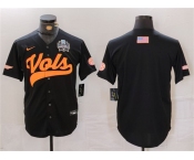Men's Tennessee Volunteers Black With Patch Stitched Jersey