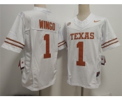 Men's Texas Longhorns #1 Ryan Wingo White 2026 F.U.S.E. Stitched Jersey Men's Texas Longhorns #1 Ryan Wingo White 2026 F.U.S.E. Stitched Jersey