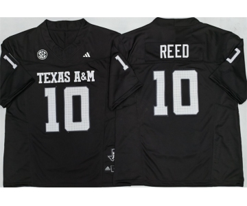Men's Texas A&M Aggies Lions #10 Marcel Reed Black 2025 F.U.S.E. Stitched Jersey