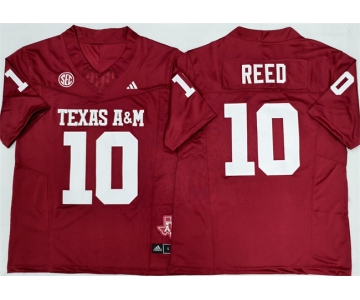 Men's Texas A&M Aggies Lions #10 Marcel Reed Red 2025 F.U.S.E. Stitched Jersey