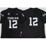 Men's Texas A&M Aggies Lions #12 Premier Strategy Black 2025 F.U.S.E. Stitched Jersey Men's Texas A&M Aggies Lions #12 Premier Strategy Black 2025 F.U.S.E. Stitched Jersey