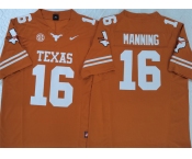 Men's Texas Longhorns #16 Peyton Manning Orange F.U.S.E Stitched Jersey