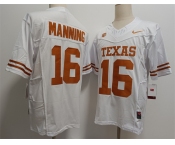 Men's Texas Longhorns #16 Peyton Manning White F.U.S.E Stitched Jersey