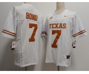 Men's Texas Longhorns #7 Isaiah Bond White FUSE Stitched Jersey