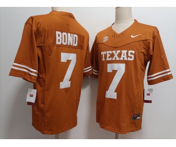 Men's Texas Longhorns #7 Isaiah Bond Yellow FUSE Stitched Jersey