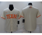 Men's Texas Longhorns Blank Cream Vapor Untouchable Stitched Jersey