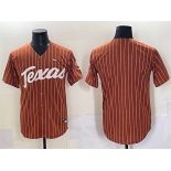Men's Texas Longhorns Blank Orange Pinstripe SEC Patch Stitched Jersey