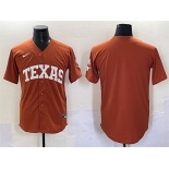 Men's Texas Longhorns Blank Orange SEC Patch Stitched Jersey