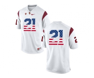 2016 US Flag Fashion USC Trojans Adoree' Jackson #21 College Football Jersey - White