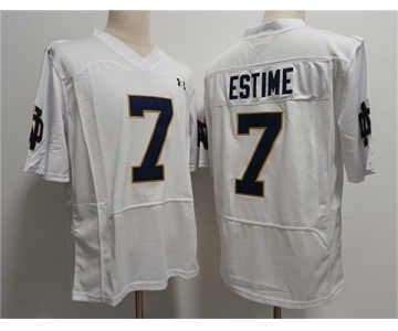 Men's USC Trojans #7 Audric Estime White With Name Stitched Jersey