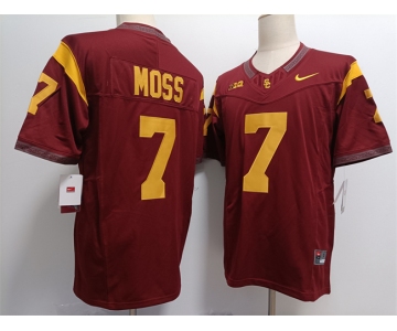 Men's USC Trojans #7 Miller Moss 2023 F.U.S.E. Red Stitched Jersey