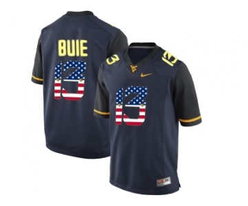2016 US Flag Fashion West Virginia Mountaineers Andrew Buie #13 College Football Limited Jersey - Blue