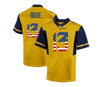 2016 US Flag Fashion West Virginia Mountaineers Andrew Buie #13 College Football Limited Jersey - Gold