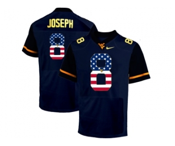 2016 US Flag Fashion West Virginia Mountaineers Karl Joseph #8 College Football Elite Jerseys - Blue