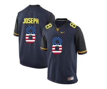 2016 US Flag Fashion West Virginia Mountaineers Karl Joseph #8 College Football Limited Jerseys - Blue