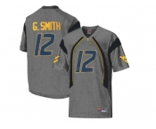 West Virginia Mountaineers Geno Smith #12 College Football Mesh Jersey - Grey