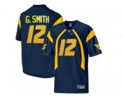 West Virginia Mountaineers Geno Smith #12 College Football Mesh Jersey - Navy Blue