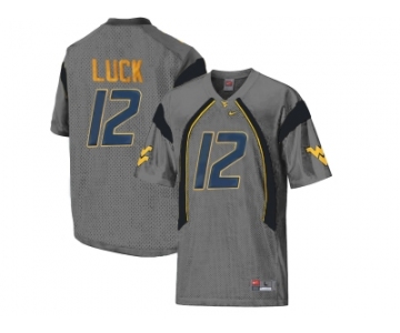 West Virginia Mountaineers Oliver Luck #12 College Football Mesh Jersey - Grey