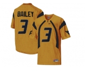 West Virginia Mountaineers Stedman Bailey #3 College Football Mesh Jersey - Gold