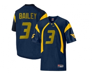 West Virginia Mountaineers Stedman Bailey #3 College Football Mesh Jersey - Navy Blue