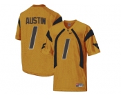West Virginia Mountaineers Tavon Austin #1 College Football Mesh Jersey - Gold